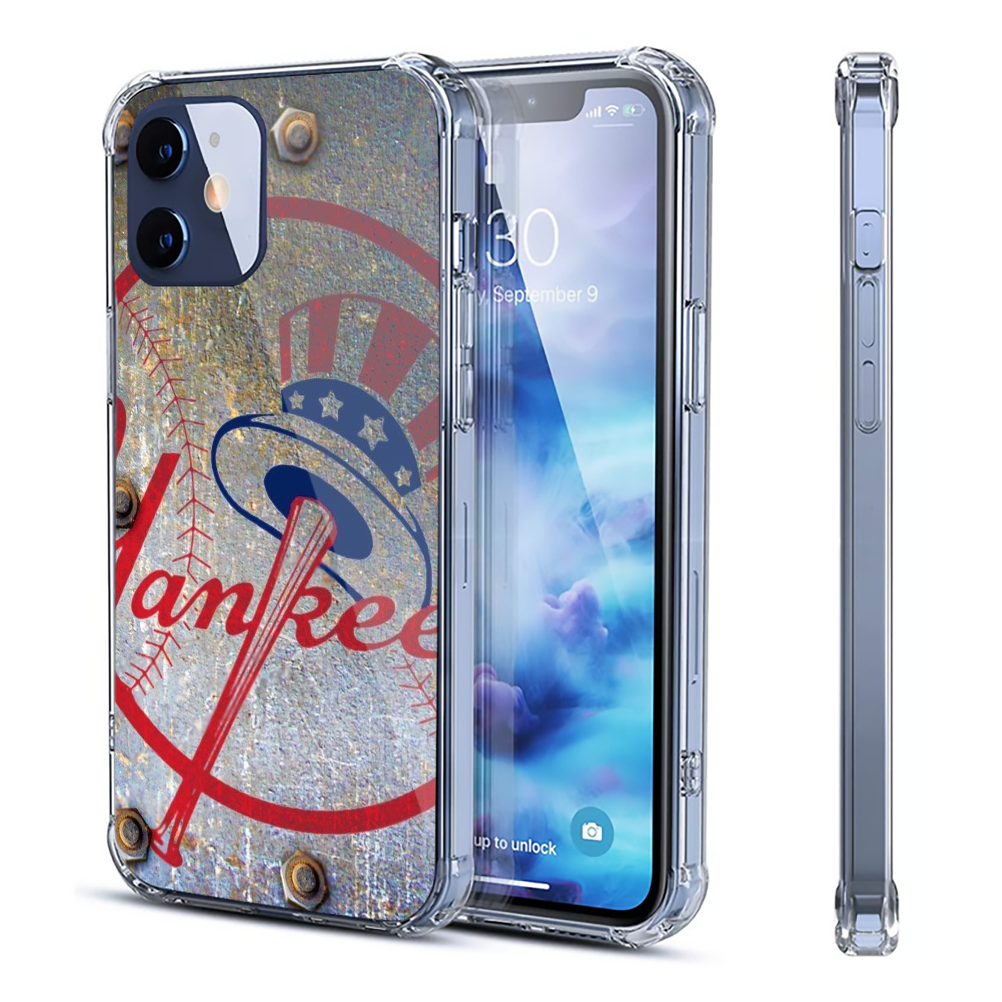 New York Yankees 112 Clear IPhone 12 Case – Soft TPU With UV Print – Enhanced Drop Protection, Precise Fit, Anti-Fingerprint, Customizable Design, Scratch-Resistant, Yellow-Resistant